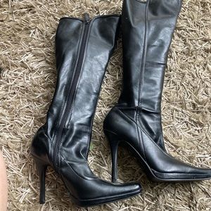 High Heel Black Tall Boots